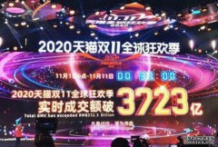 沐鸣代理招商双11第二阶段开锣 首半小时销售破3723亿人民币超去年