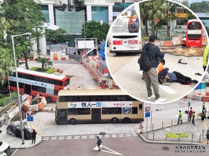 九龙城巴士疑机沐鸣登录件故障猛撼地盘工人 直剷行人路搁花槽