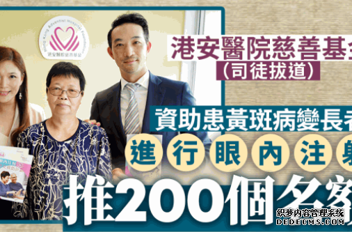沐鸣APP下载资助患黄斑病变长者进行眼内注射 慈善基金推200个名额