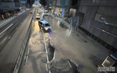 黃竹坑食水管爆裂兩行車線仍封閉 水務署：料明早6時前重開